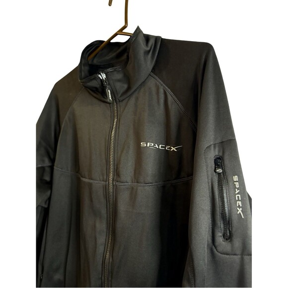SPACEX - Men’s Black Full Zip Softshell Polyester Jacket - Size XL - Picture 1 of 8